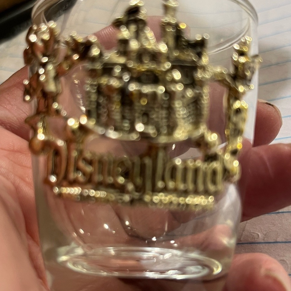 Disney Gold Embellished Glass